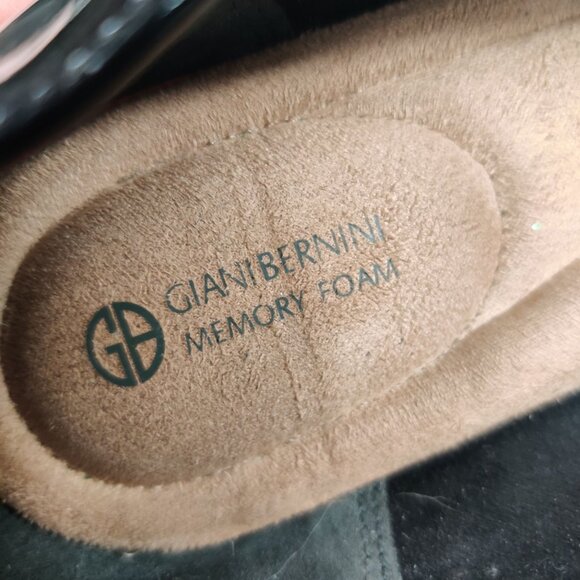 Giani Bernini Womens Loafers Mayaa Patent Leather Chunky Platform Black Size 10 - Picture 6 of 7